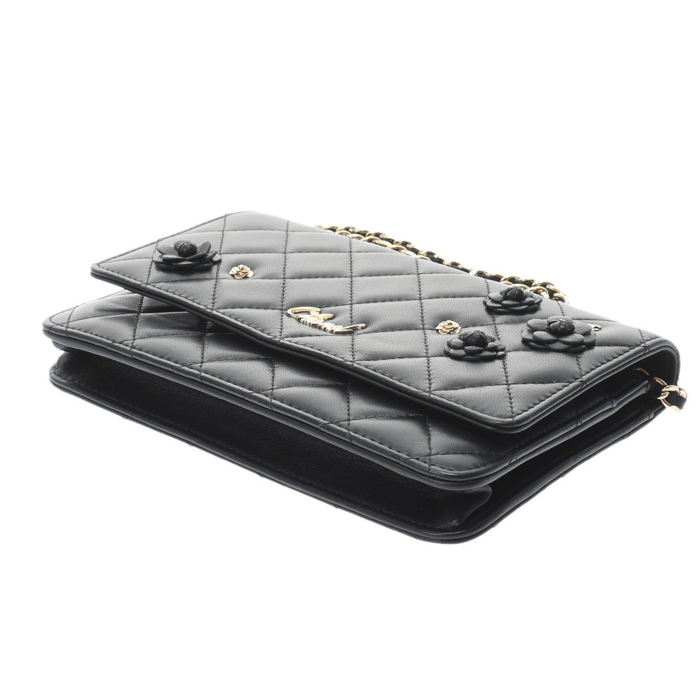 Chanel Chain Black/Gold Hardware Lambskin Women's Shoulder Bag - Picture 4 of 12